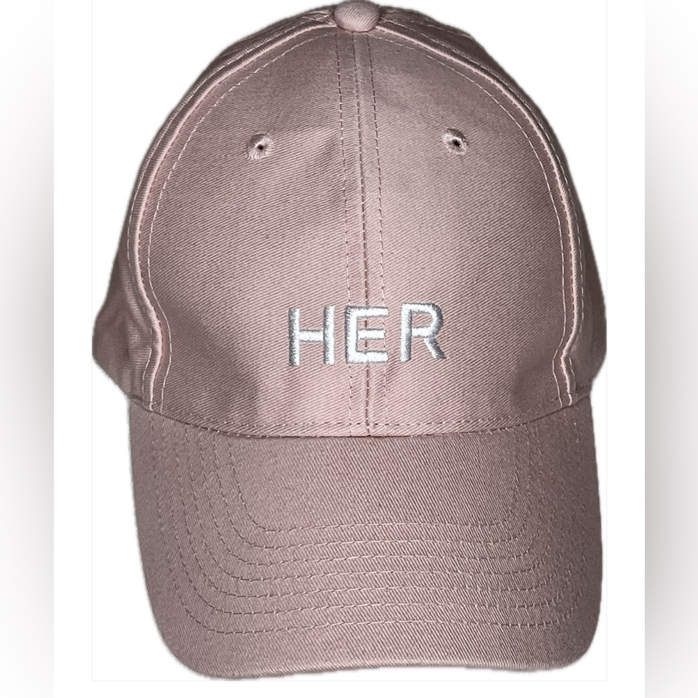 Burberry Pink 'HER' Embroidered Baseball Cap